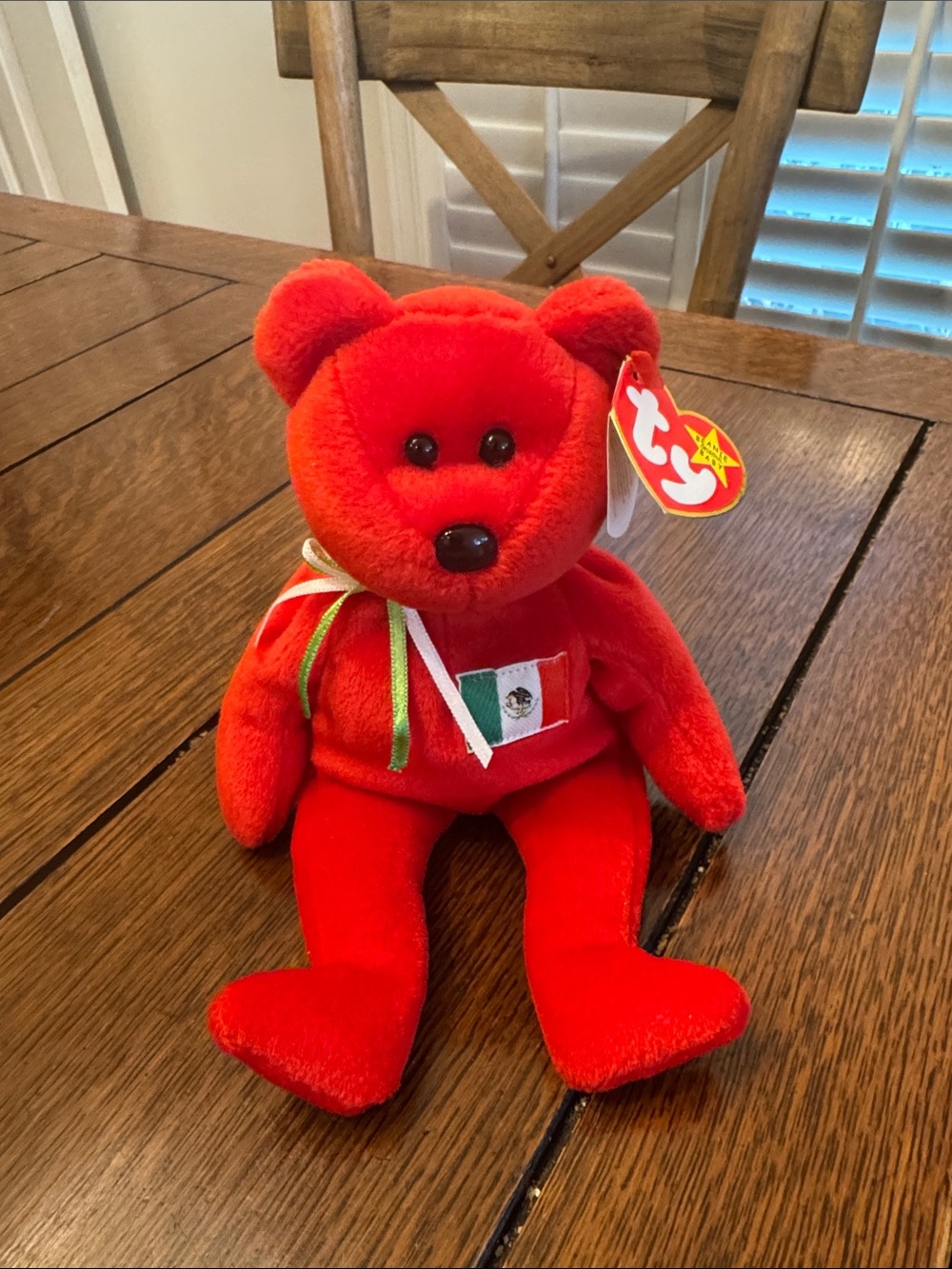 “Osito” Red Mexico Bear Ty Original Beanie Baby